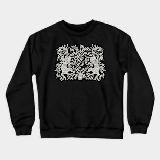 Leopard Vase - white Crewneck Sweatshirt